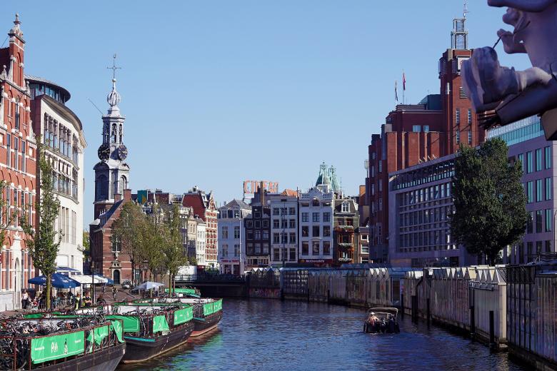 Free stock image of A view over a canal in Amsterdam created by Hans Zeilstra