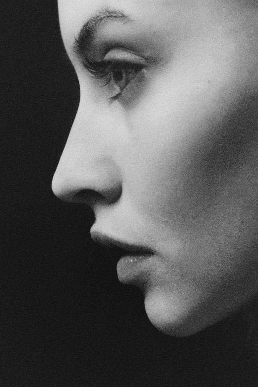 Free stock image of Female Face - Monochrome Profile created by Alexander Krivitskiy