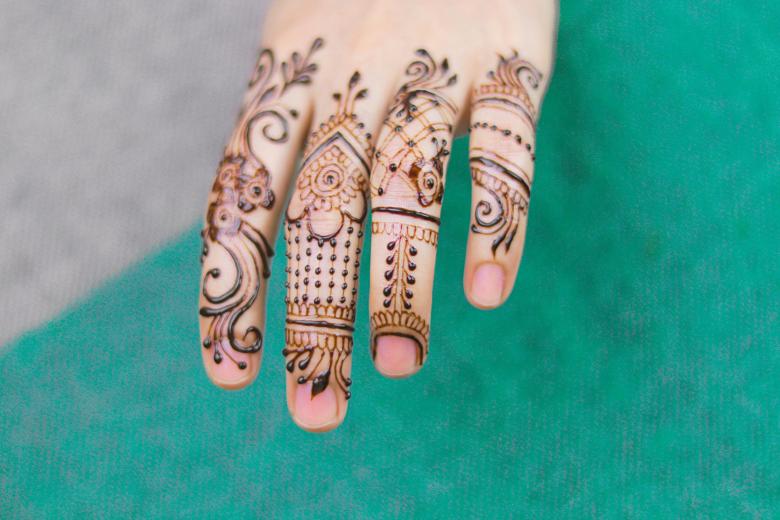 Free stock image of Indian bride Mehndi tattoo design created by Mehndi Training Center