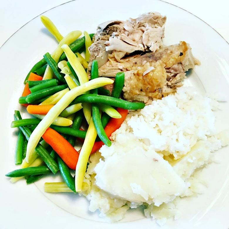 Free stock image of Meat with mixed beans carrot and rice created by Vinay  Arora