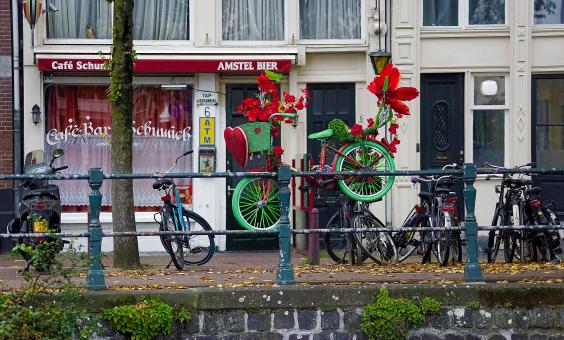 Decorated Bicycle on the Streets of Amsterdam - Free Stock Photo