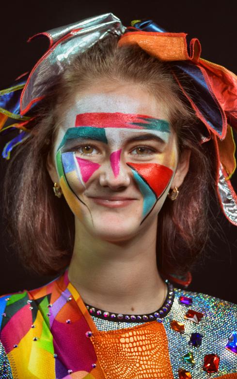 Free stock image of Painted Girl Portrait created by Alexander Krivitskiy