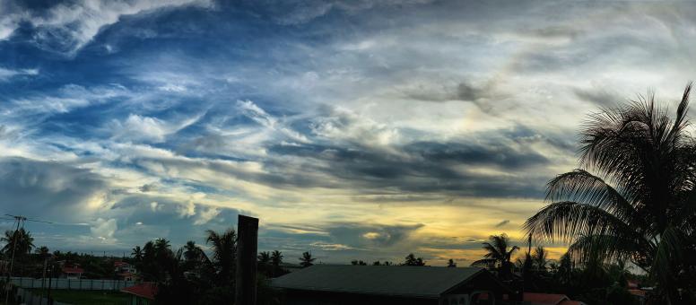 Sunset Sky Over House Roofs - Free Stock Photo