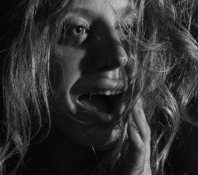 Free stock image of Expressive Female Portrait - Black and White created by Alexander Krivitskiy