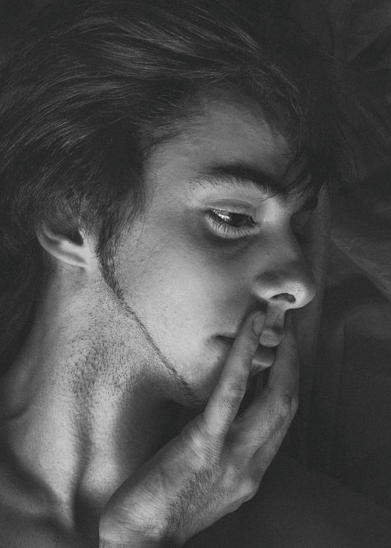 Free stock image of Young Man Monochrome Portrait created by Alexander Krivitskiy