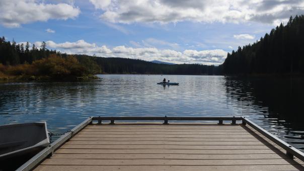 Dock at Clear Lake facing west - Free Stock Photo
