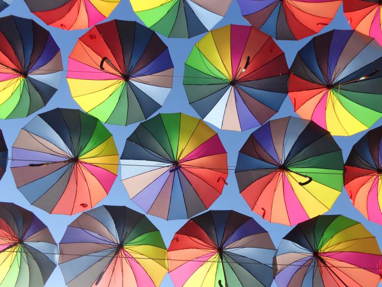 Free stock image of Sky like umbrellas created by Elizabeth Wallace