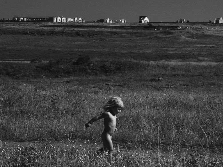 Free stock image of Running Child - Monochrome created by Alexander Krivitskiy