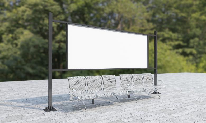 Free stock image of Mock-up for Bus-stop seats with Billboard created by Shahsoft Production