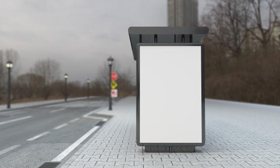 Side Poster Mockup for Bus Stop