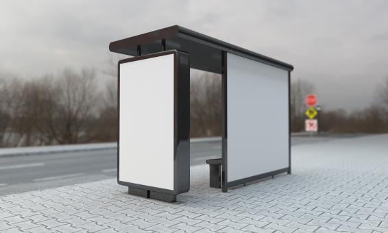Black Billboards for Bus Stop