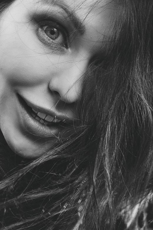 Free stock image of Girl Face - Monochrome created by Alexander Krivitskiy