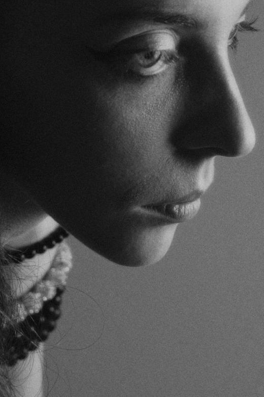 Free stock image of Girl Profile - Closeup - Monochrome created by Alexander Krivitskiy