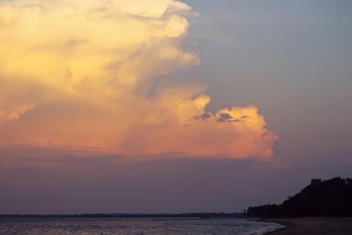 Nature background - Red Sky at Night - Clouds - Free Stock Photo