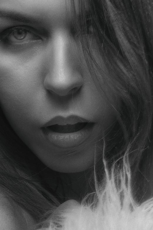 Free stock image of Girl Model Portrait - Monochrome created by Alexander Krivitskiy