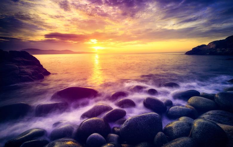 Free stock image of Dawning over Rocky Coastline created by Jack Moreh