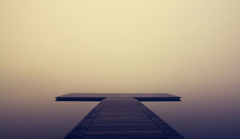 Free stock image of Pier in the Morning Mist - With Copyspace created by Jack Moreh