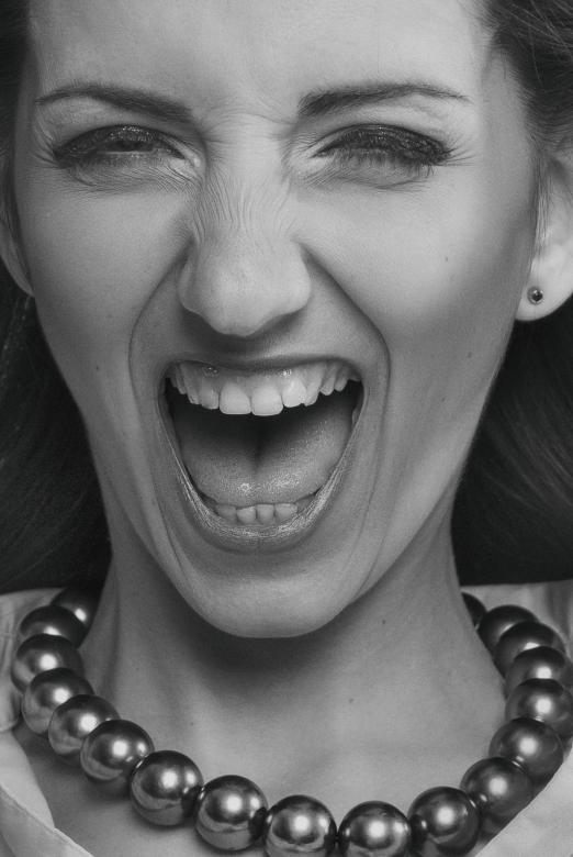 Free stock image of Laughing Woman created by Alexander Krivitskiy