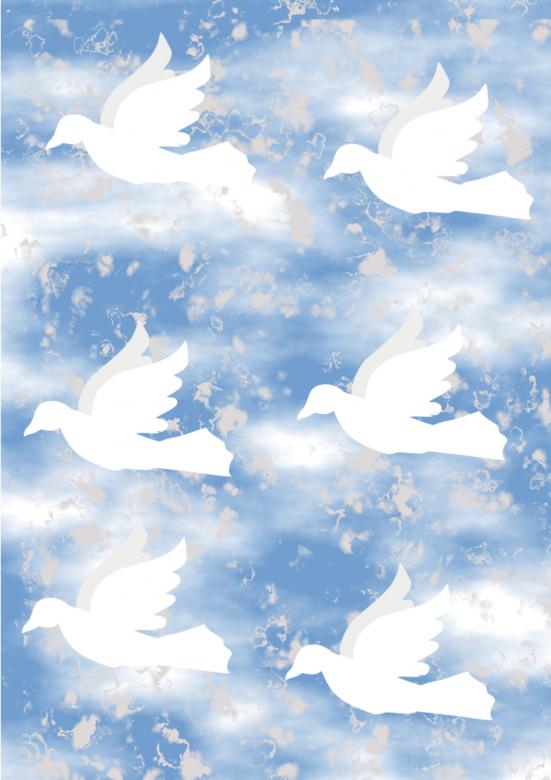 Free stock image of A White Flock of Doves created by ra ra