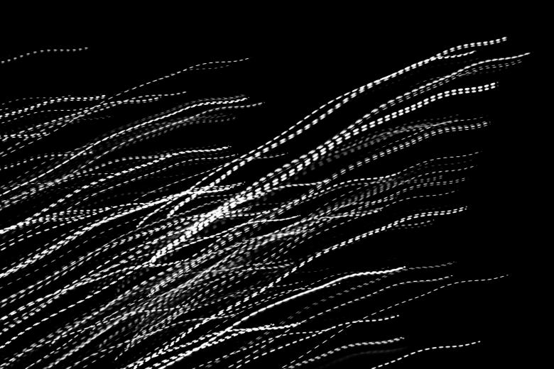 Free stock image of white dashed lines of lights on a black background created by Krzysztof Bubel