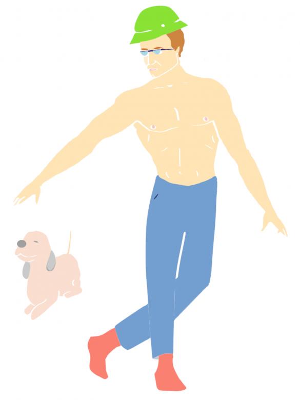 Free stock image of man and dog created by ra ra