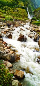 Rushing water in the hills - Free Stock Photo