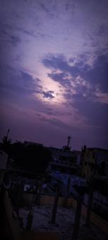 A blue night sky - Free Stock Photo