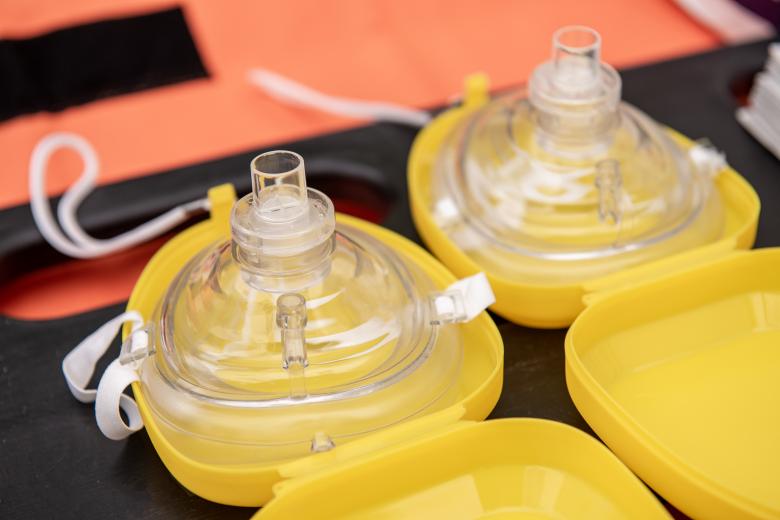 Free stock image of CPR Airway Management Training medical procedure AED and bag mas created by chanwit wanset