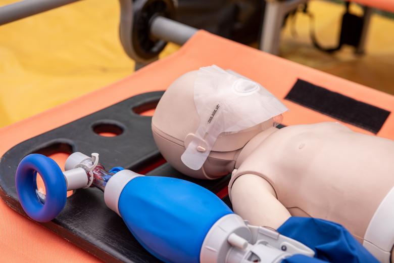 Free stock image of CPR Airway Management Training medical procedure AED and bag mas created by chanwit wanset