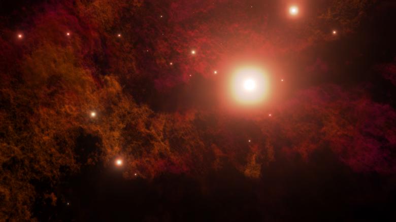 Free stock image of red nebula galaxy created by vanessa siebert