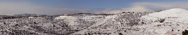 Free stock image of Snow in Jerusalem and the surrounding mountains created by yeshaya dinerstein