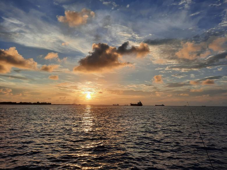 Free stock image of Sunset at Male Beach, Maldives created by KHAWAJA UMER FAROOQ