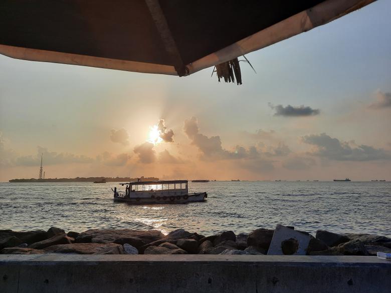 Free stock image of Sunset at Male Beach, Maldives created by KHAWAJA UMER FAROOQ