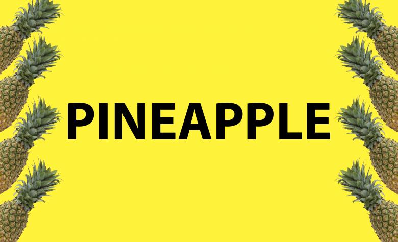 Free stock image of Pineapple on yellow color background created by nl photography