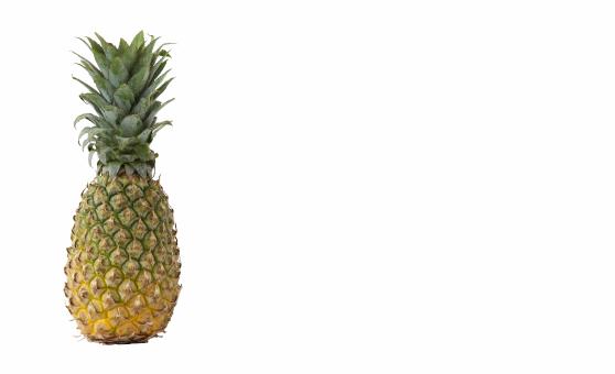 Pineapple on white background - Free Stock Photo