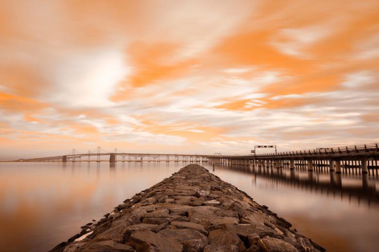 Free stock image of Chesapeake Peach Bay Bridge created by Nicolas Raymond