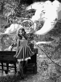 Travel Girl - Photoshop Illustration Artwork, Manipulated - Free Stock Photo