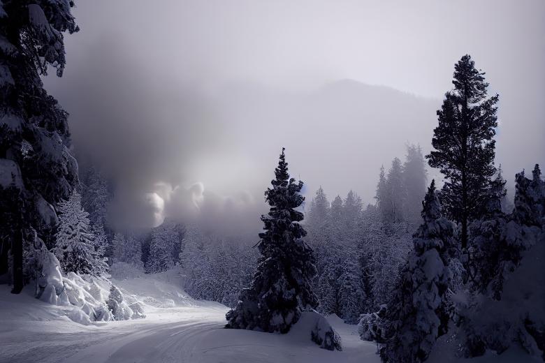 Free stock image of Winter Forest Background created by Brian Penny
