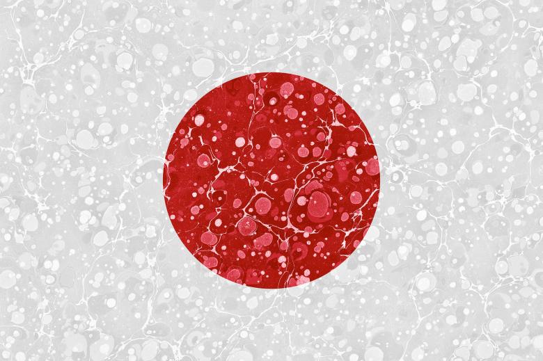 Free stock image of Marbled Flag - Japan created by Nicolas Raymond