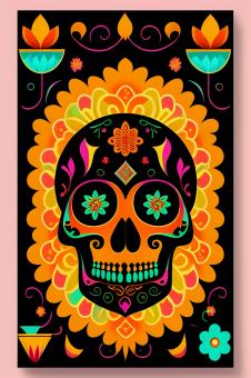 Colorful skull - Free Stock Photo