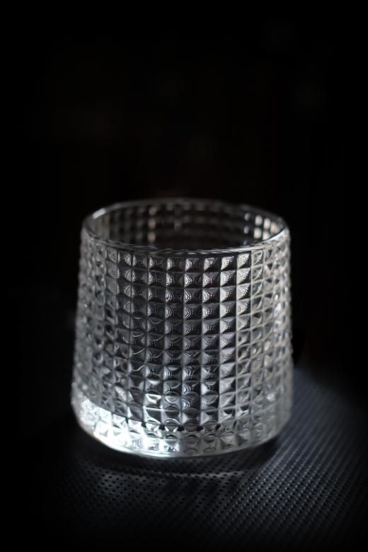 Free stock image of A close-up shot of an empty glass cup with luxury styling for a wine d created by LUSH.STUDIO