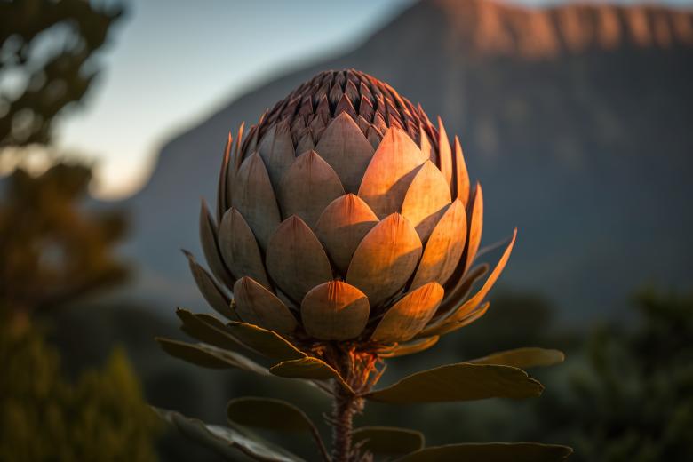 Free stock image of Captivating King Protea Bloom created by Larry Clark