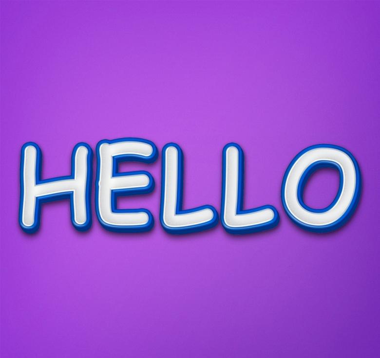 Free stock image of 3d text hello created by Onroad Rider