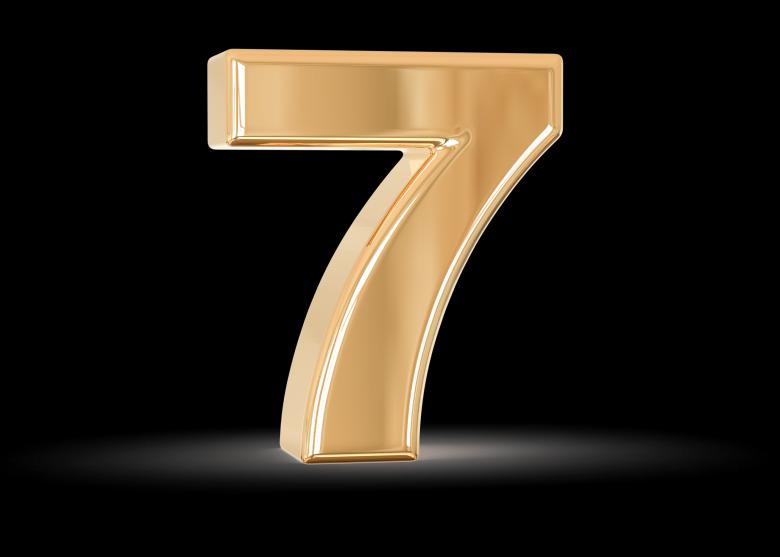Free stock image of 3d Number 7 created by Chetra168