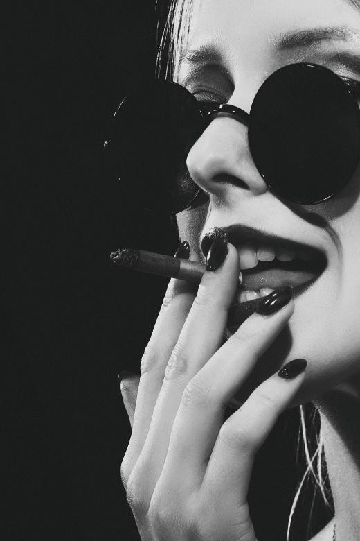 Free stock image of Smoking woman created by Alexander Krivitskiy