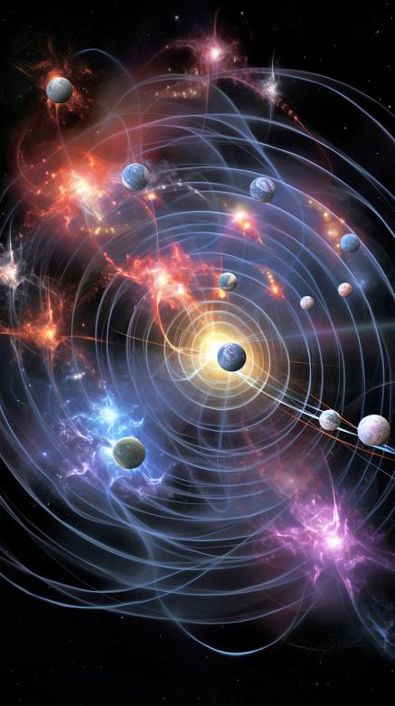 Free stock image of Celestial Echoes of Magnetic Dance created by sahel omar