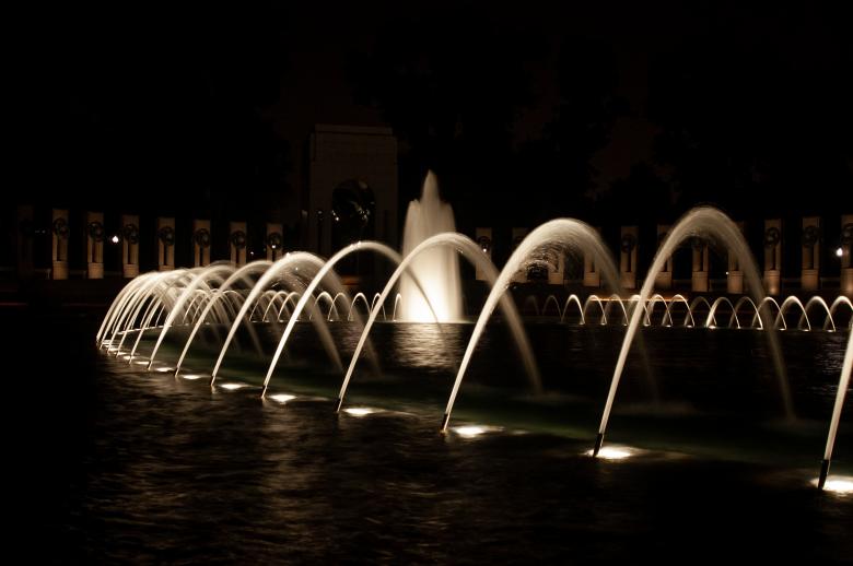 Free stock image of Fountain at night created by Matt Bango