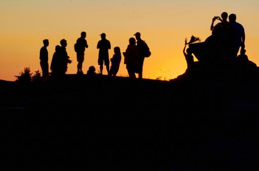 Free Stock Photo of People silhouette