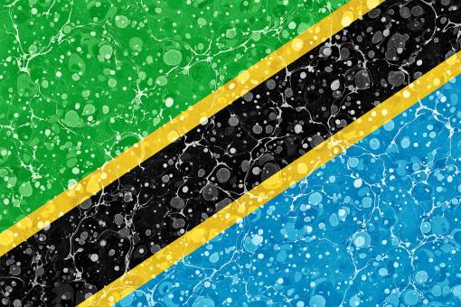 Free Stock Photo of Marbled Flag - Tanzania