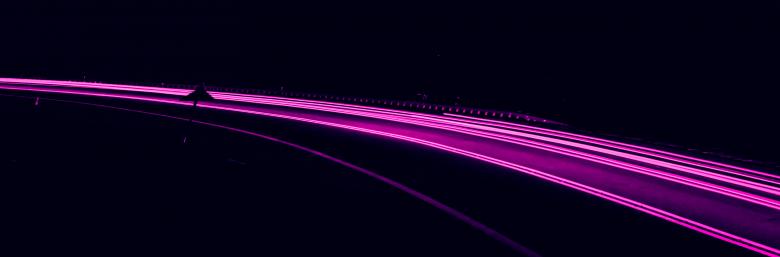 Free stock image of violet car lights at night. long exposure created by Krzysztof Bubel